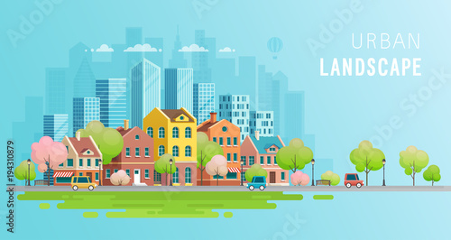 Urban landscape background.
