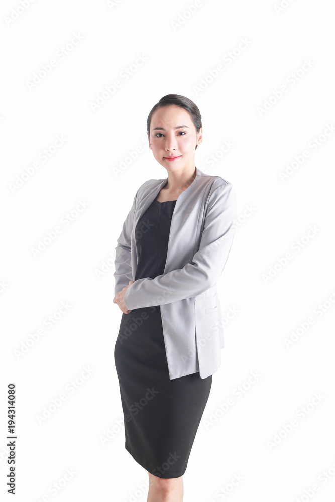 Young business woman isolated on white. Occupation, career, job concept. Young business woman isolated on white. Occupation, career, job concept.