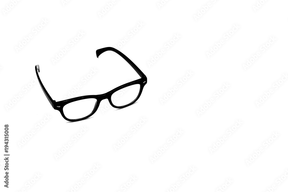 black glasses isolated on white background black glasses isolated on white background