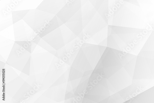 Abstract background of polygons on white background.