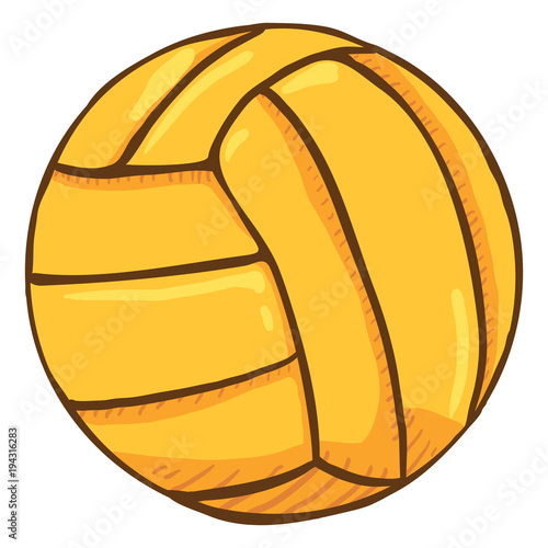 Vector Cartoon Yellow Ball for Water Polo