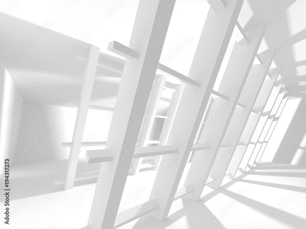 Fototapeta premium Abstract Modern White Architecture Background