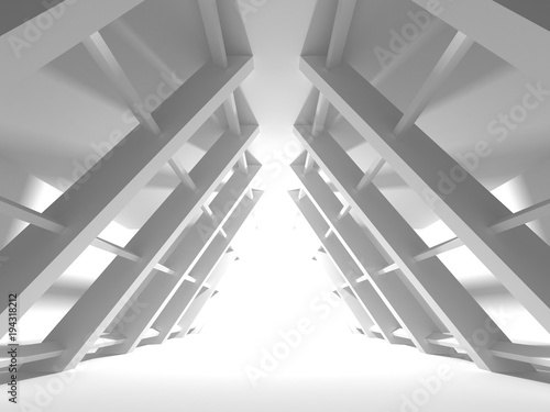 Futuristic White Architecture Design Background