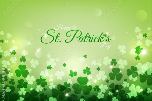 St.Patrick's glowing abstract background. vector illustration.