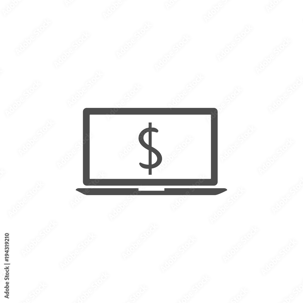 laptop dollar icon.Element of popular banking icon. Premium quality graphic design. Signs, symbols collection icon for websites, web design, laptop dollar icon.Element of popular banking icon. Premium quality graphic design. Signs, symbols collection icon for websites, web design,