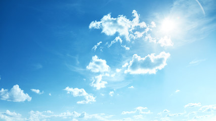 Perfect blue, sunny sky
