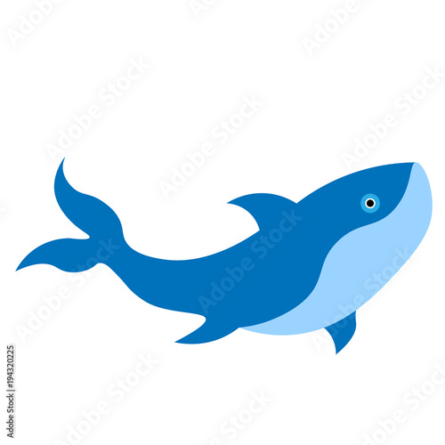 Large swimming fish  blue fish