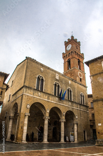 Palazzo Comunale, Pienza in der Toskana, Italien