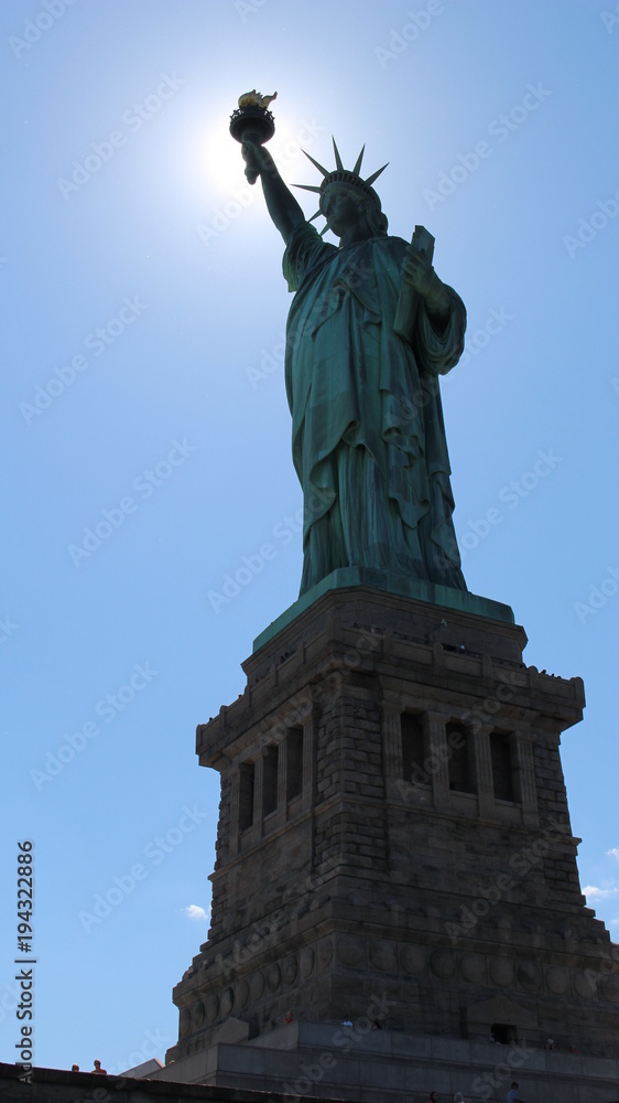 Liberty statue brighting