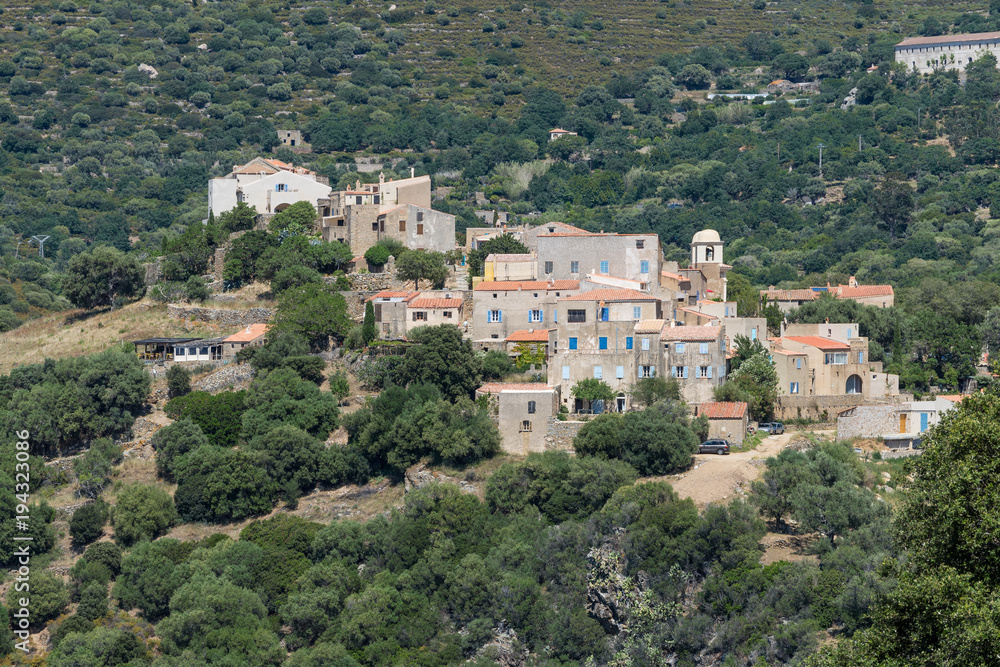 Bergdorf Pigna auf der Insel Korsika#