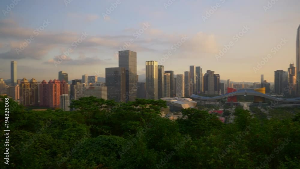 sunset time shenzhen city downtown park view point panorama 4k china
sunset time shenzhen city downtown park view point panorama 4k china