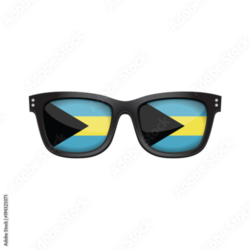 Bahamas national flag fashionable sunglasses