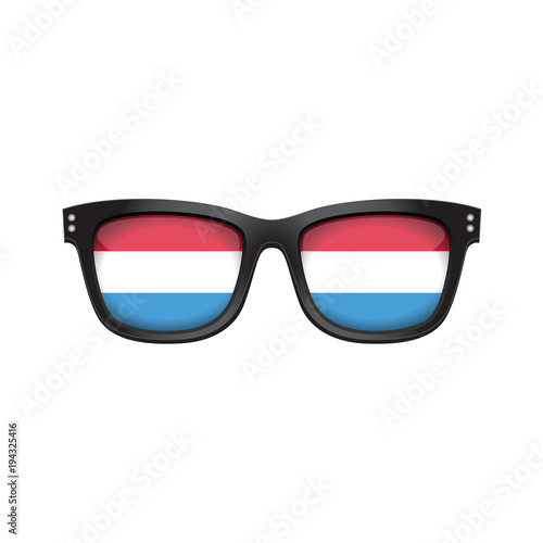 Luxembourg national flag fashionable sunglasses