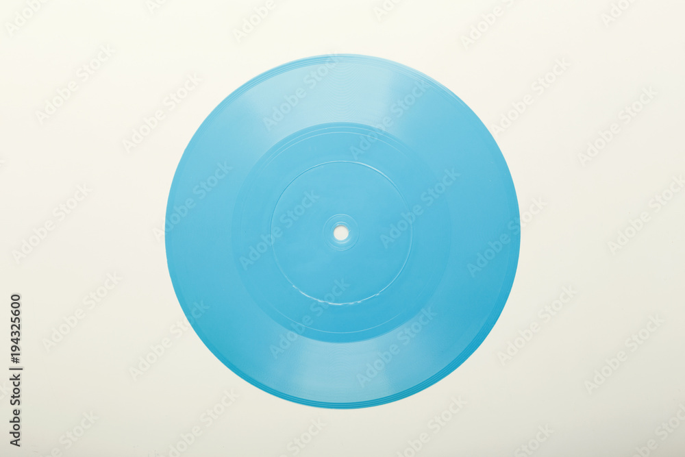 Old retro vinyl record isolated on white background, top view Old retro vinyl record isolated on white background, top view