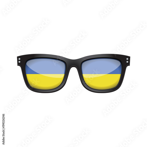 Ukraine national flag fashionable sunglasses