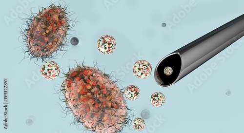 Monkeypox virus vaccine abstract 3d illustration photo