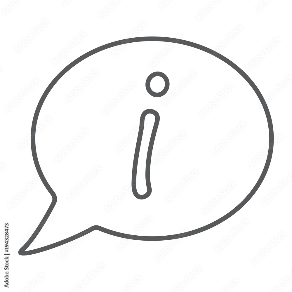 Information thin line icon, e commerce and marketing, help sign vector graphics, a linear pattern on a white background, eps 10. Information thin line icon, e commerce and marketing, help sign vector graphics, a linear pattern on a white background, eps 10.