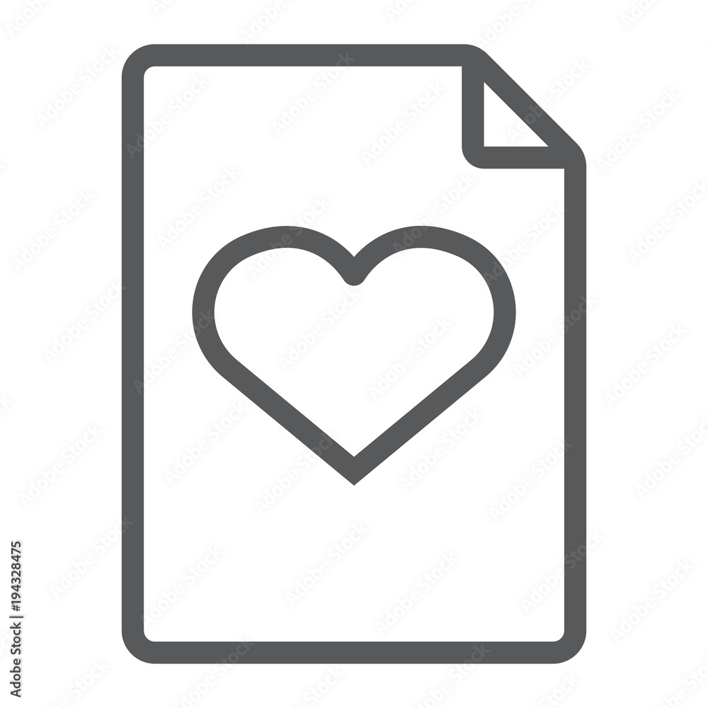 Wish list line icon, e commerce and marketing, document sign vector graphics, a linear pattern on a white background, eps 10. Wish list line icon, e commerce and marketing, document sign vector graphics, a linear pattern on a white background, eps 10.