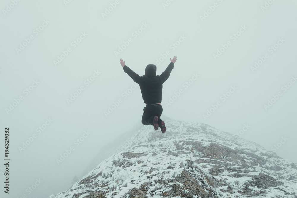 Man in the mountains Man in the mountains