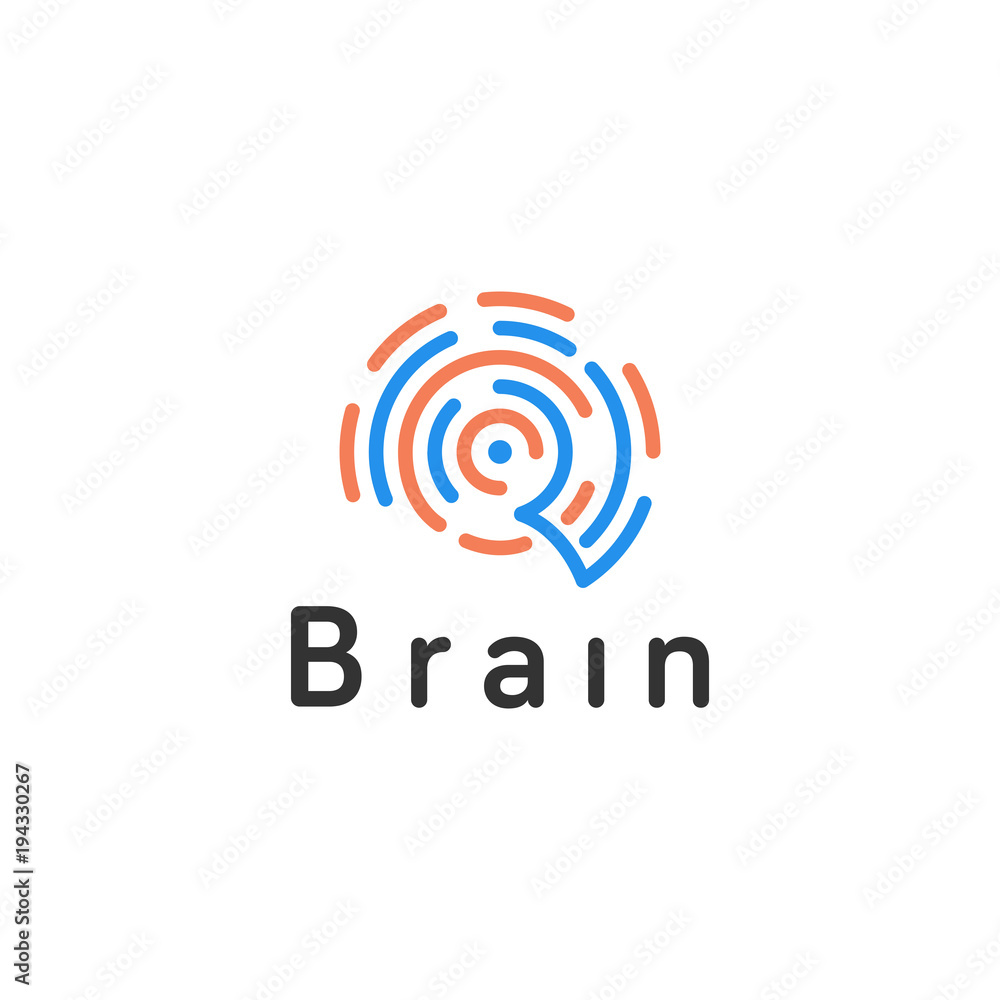 Abstract brain creative.Vector logo template Abstract brain creative.Vector logo template