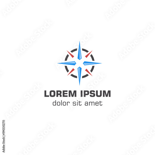 Free Download Abstract compass .Vector logo template - GFXLoad