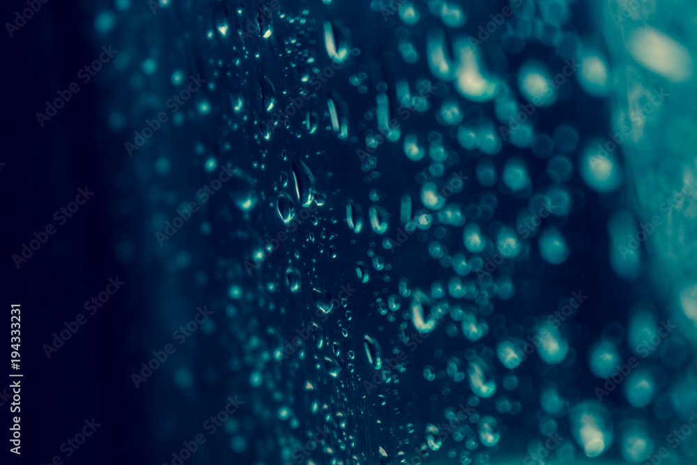 Naklejka premium Drops. Raindrops on the car window. Macro. 