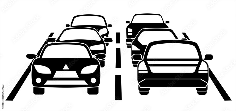 Obraz premium A traffic jam on the road