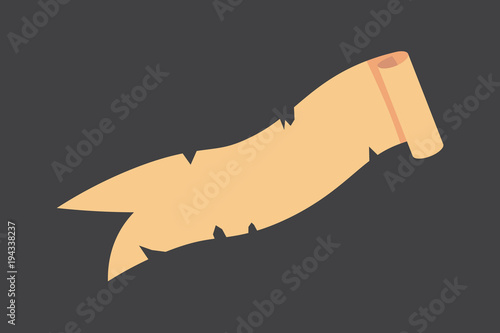 Old Paper scroll vector illustration. Retro document script with copyspace.