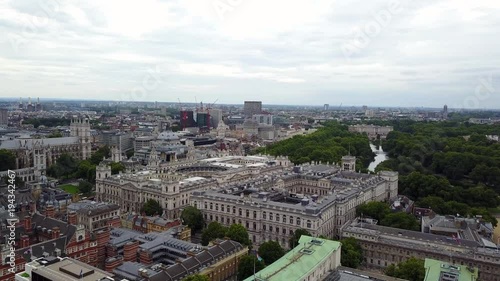 Aerial panorama of central London, UK. 