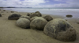 Moeraki boulders in New Zealand icon in New Zealand