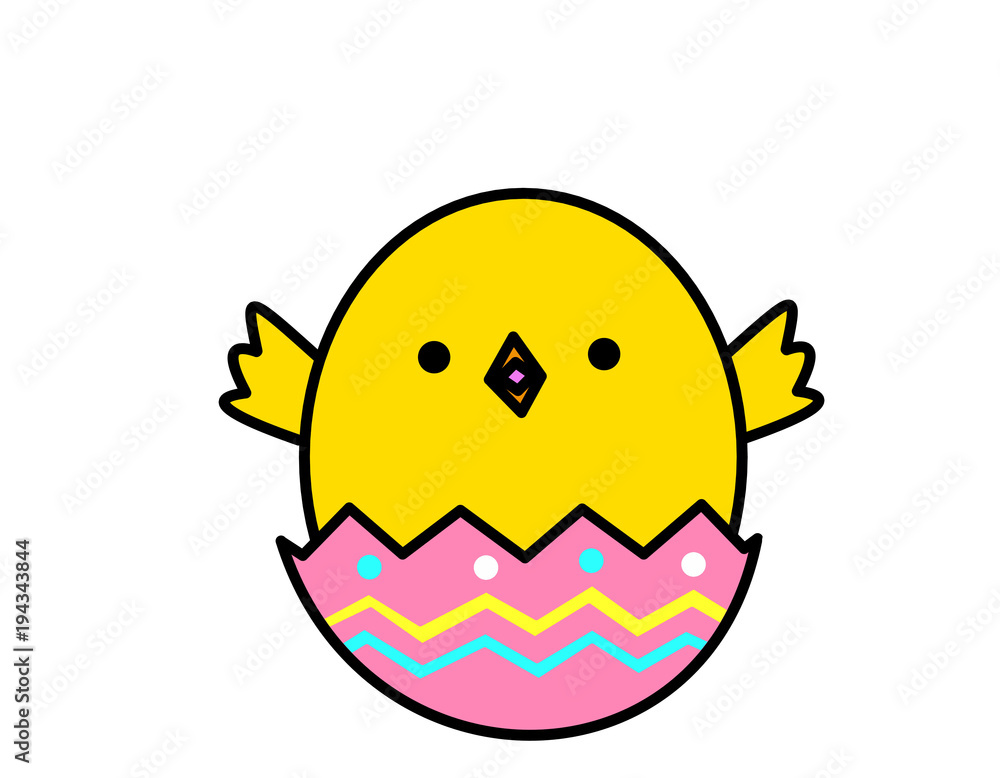 ヒヨコ(色、殻下、模様) Stock Illustration Adobe Stock