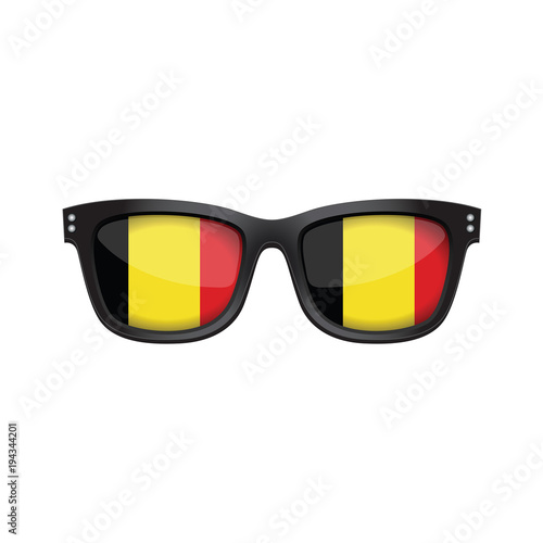 Belgium national flag fashionable sunglasses