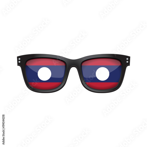 Laos national flag fashionable sunglasses