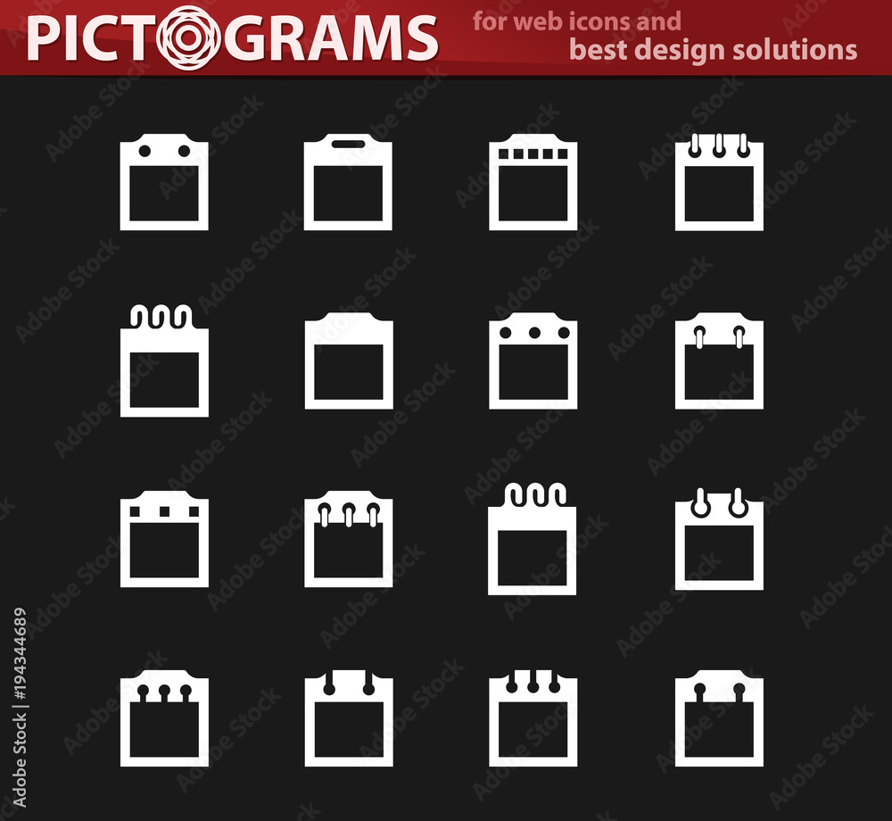 calendar white icon set calendar white icon set