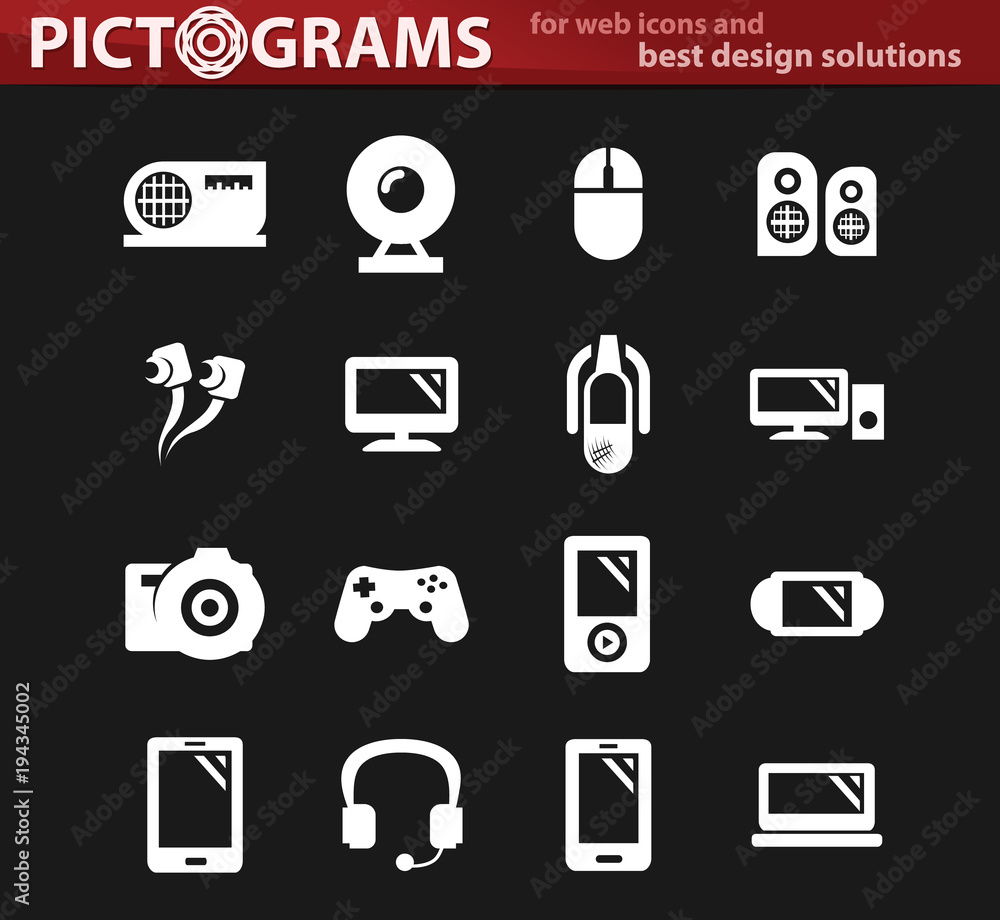 Gadget icons set Gadget icons set