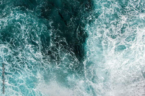 Aerial View Of Waves In Blue Mediterranean Sea