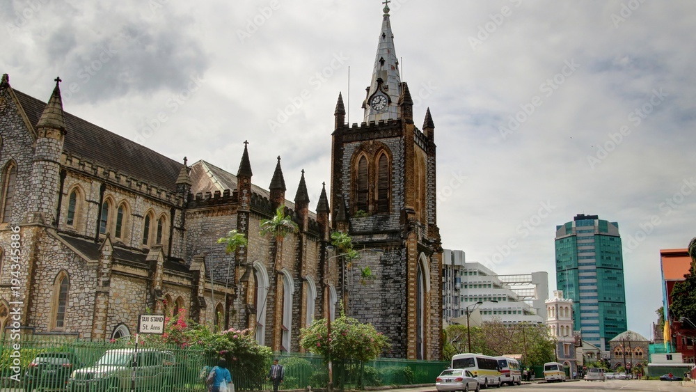 Fototapeta premium Port d'Espagne (Port of Spain), capitale de Trinité et Tobago