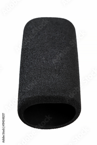 Neoprene handle black color on a white background. Isolated object.