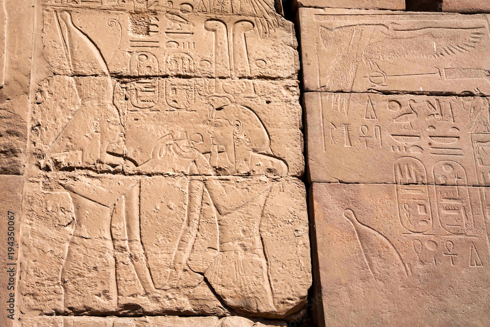 Hieroglyphs of Karnak temple Hieroglyphs of Karnak temple