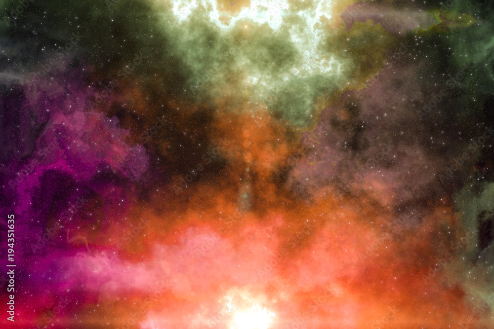 High definition star field, colorful night sky space. Nebula and galaxies in space. Astronomy concept background.