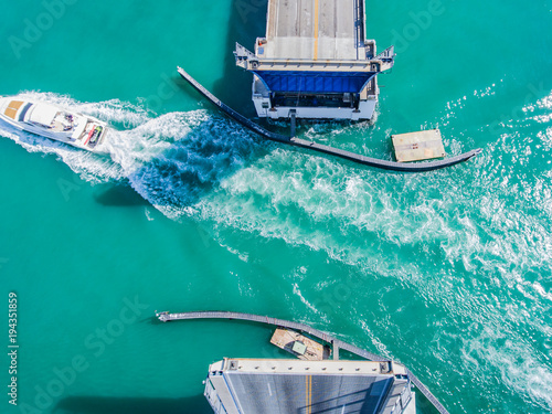 Above Open Bridge Boat