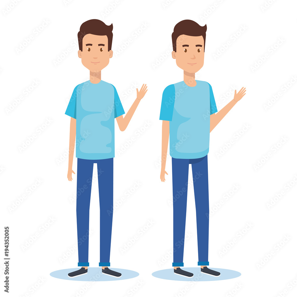 group of youngs men poses styles vector illustration design group of youngs men poses styles vector illustration design
