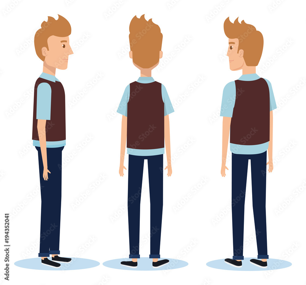 group of youngs men poses styles vector illustration design group of youngs men poses styles vector illustration design