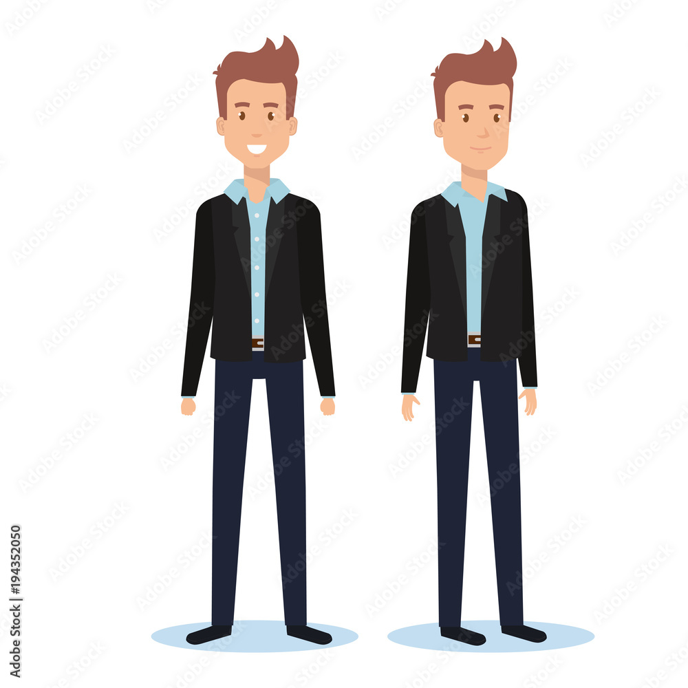 group of youngs men poses styles vector illustration design group of youngs men poses styles vector illustration design