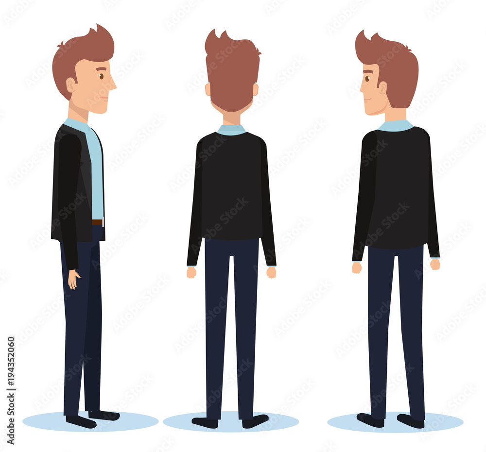 group of youngs men poses styles vector illustration design group of youngs men poses styles vector illustration design