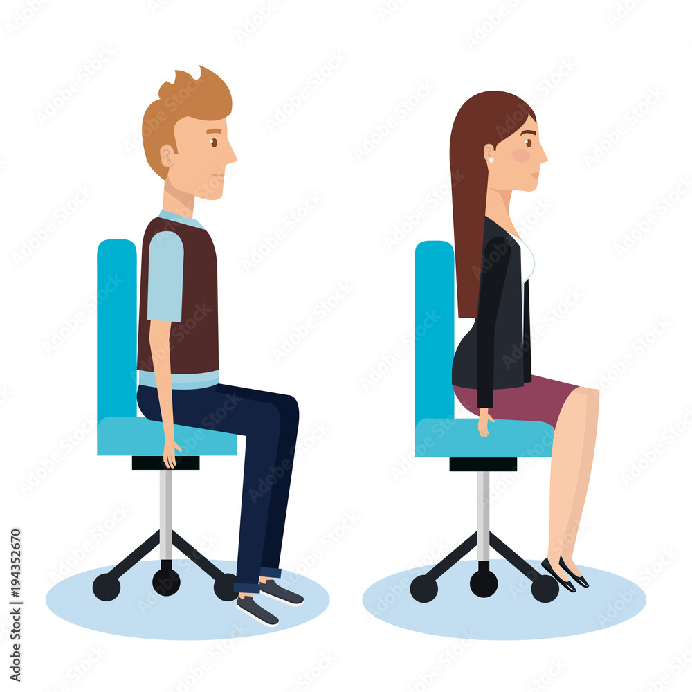business person posing on office chair vector illustration design business person posing on office chair vector illustration design