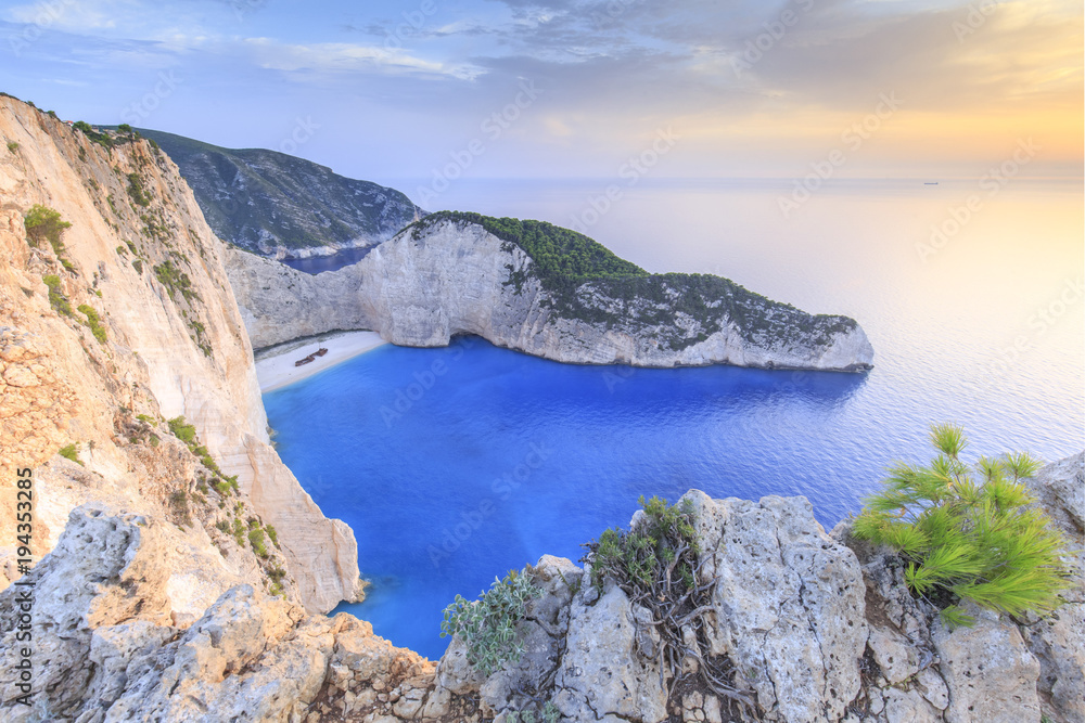 Greece, Ionian Islands, Zakynthos, Navagio (shipwreck) beach Greece, Ionian Islands, Zakynthos, Navagio (shipwreck) beach
