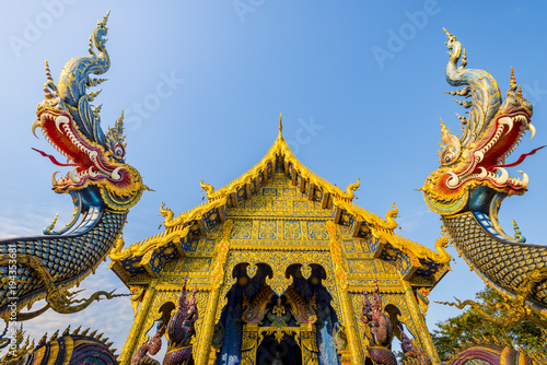 Wat Rong Suea Ten (Blue Temple), Chiang Rai, Thailand photo