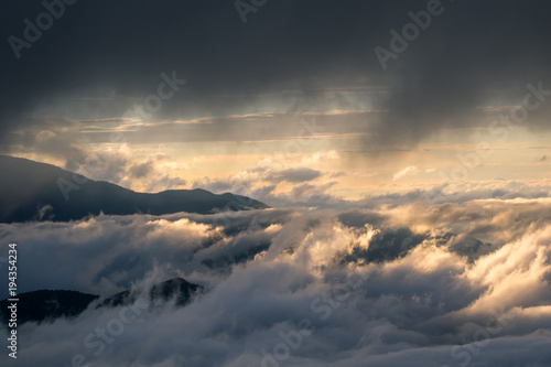Cloudscape in the Talamanca mountains of Costa Rica photo
