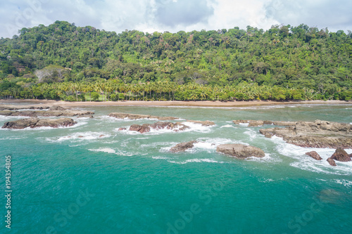 Pacific ocean and beaches in Costa Rica